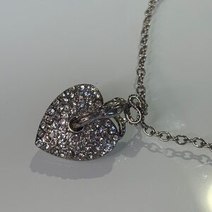 Guess Heart & Snake Pendant Necklace